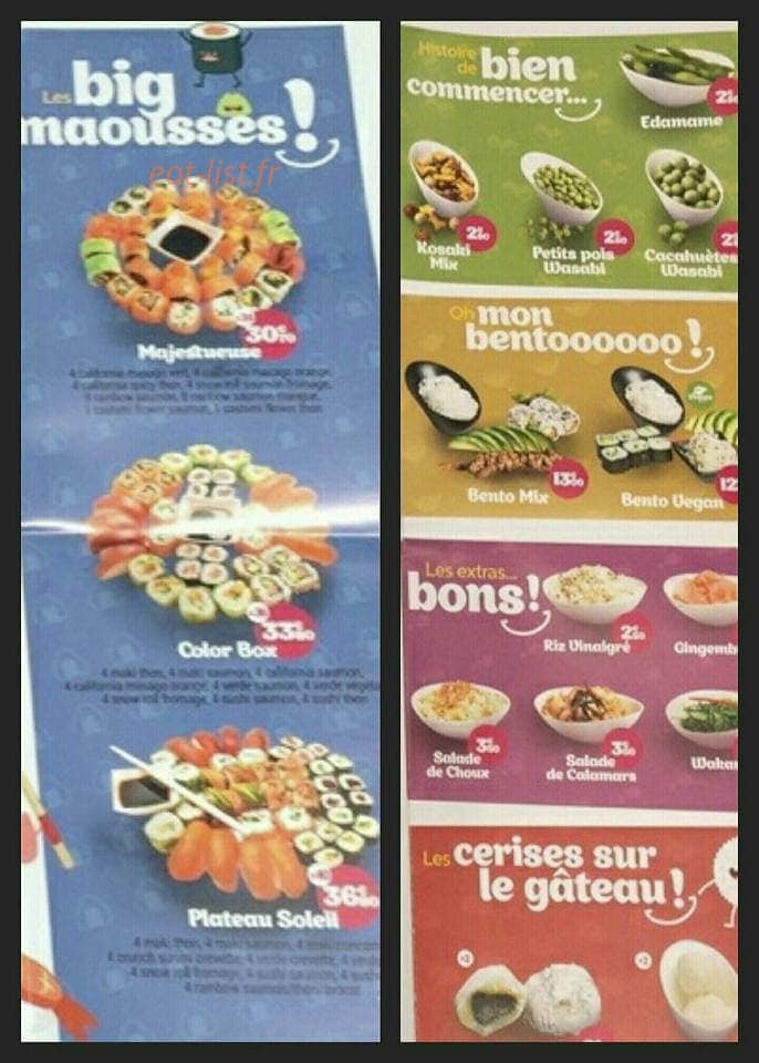 Sushi market — carte page 1