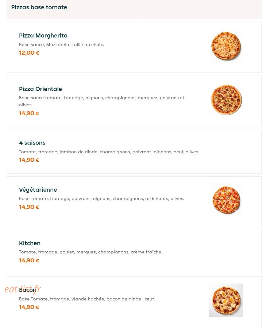 The Kitchen — carte page 5