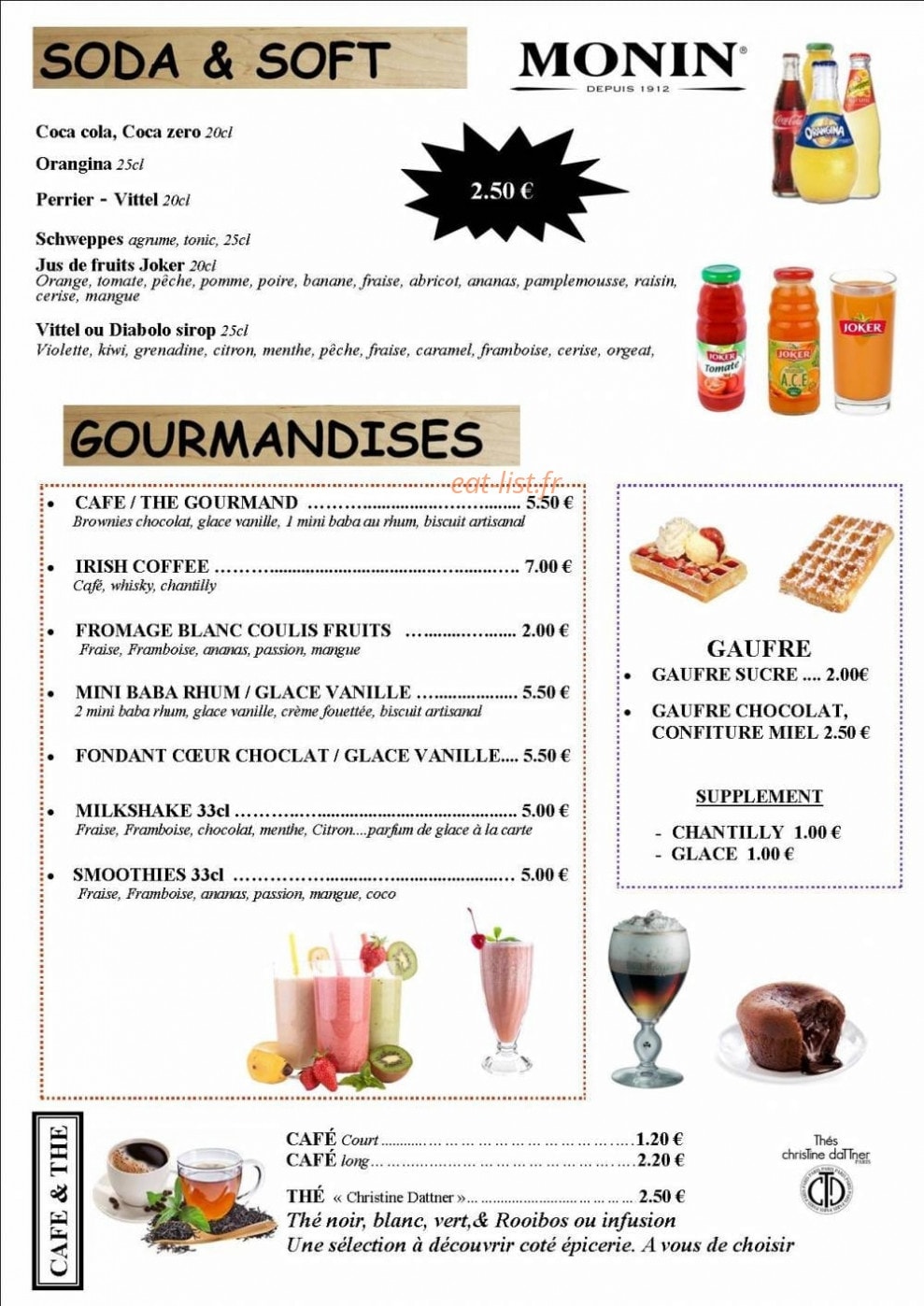 Le Comptoir des Saveurs — carte page 7
