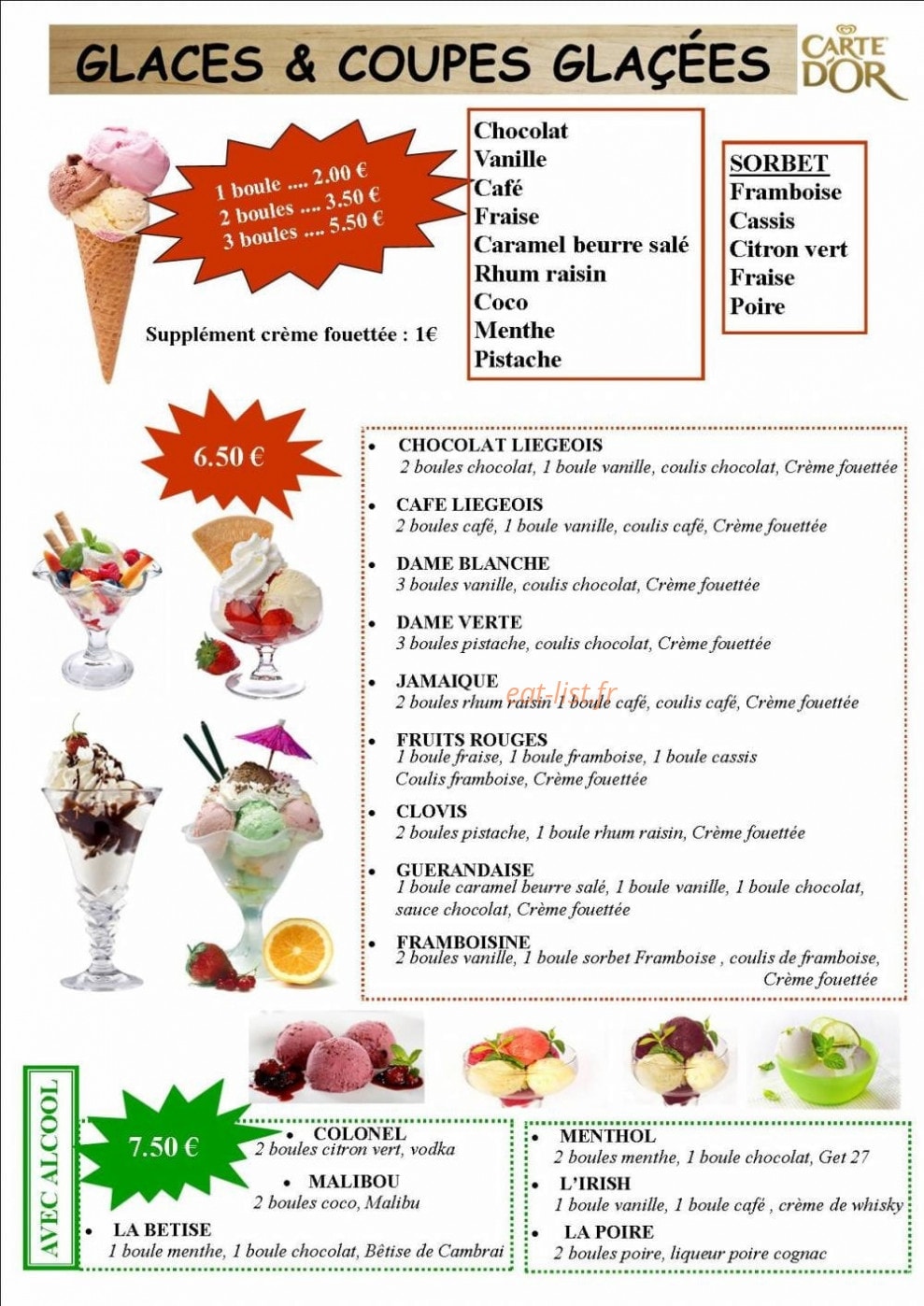 Le Comptoir des Saveurs — carte page 6