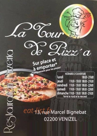 La tour de pizz'a — carte page 1