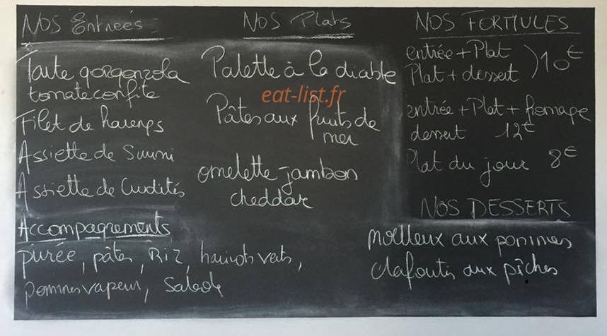Café de la Gare — carte page 1