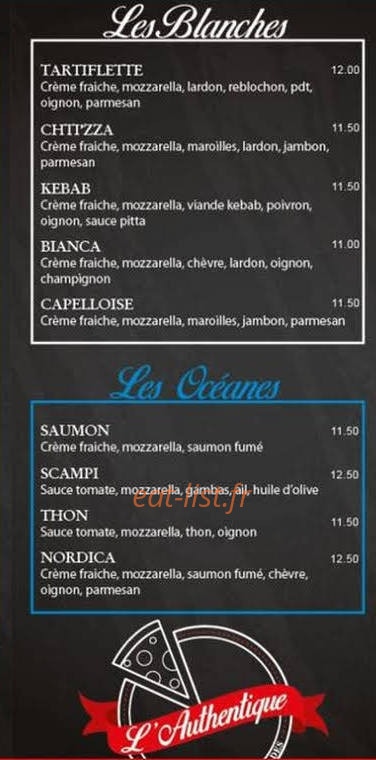 L'Authentique — carte page 1