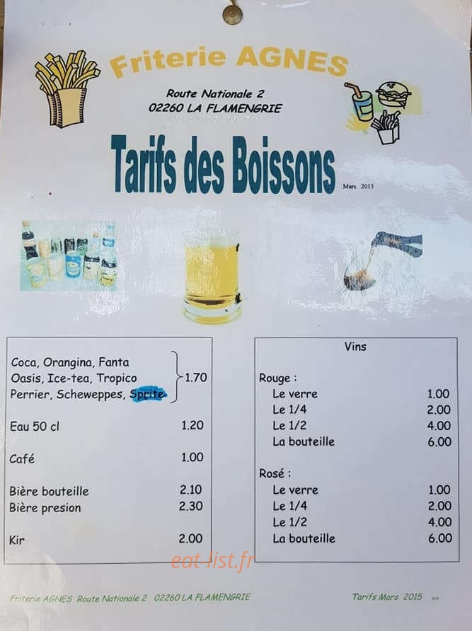 Friterie Agnès — carte page 3