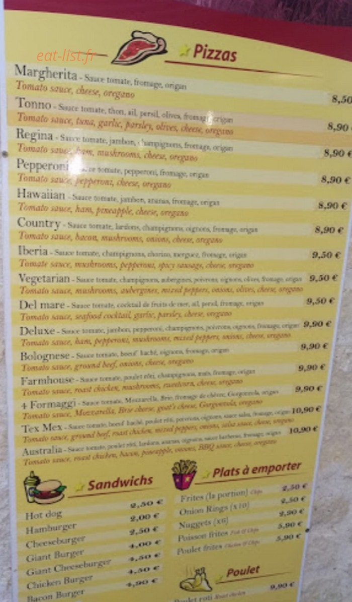 Berny Burger — carte page 1