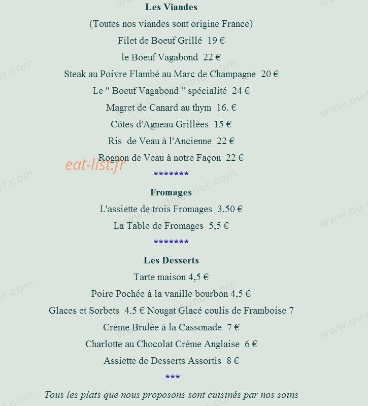 Hostellerie du Lion d'Or — carte page 3