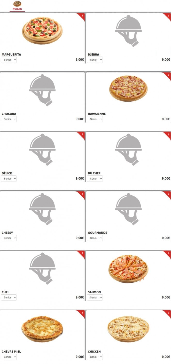 Djerba Food — carte page 1