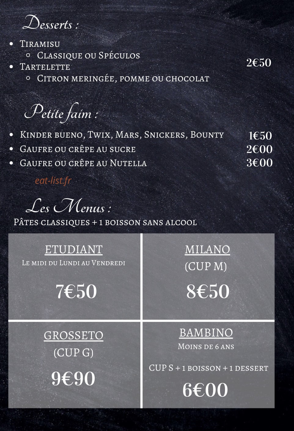 La mensa dei treppo — carte page 3