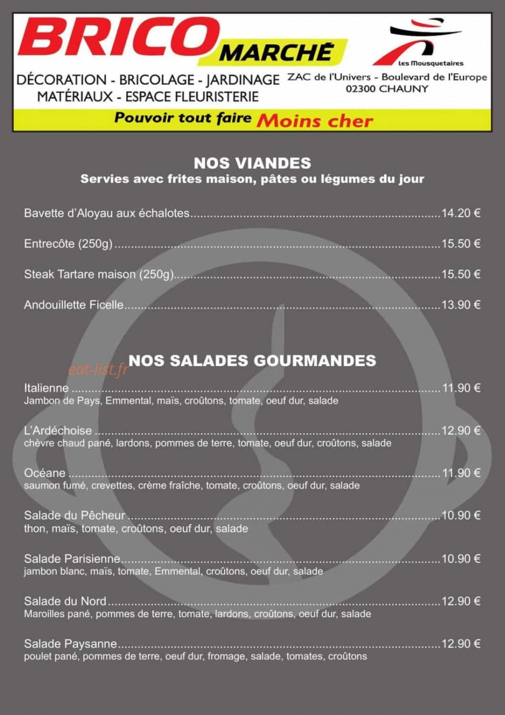 Le Bistrot — carte page 6