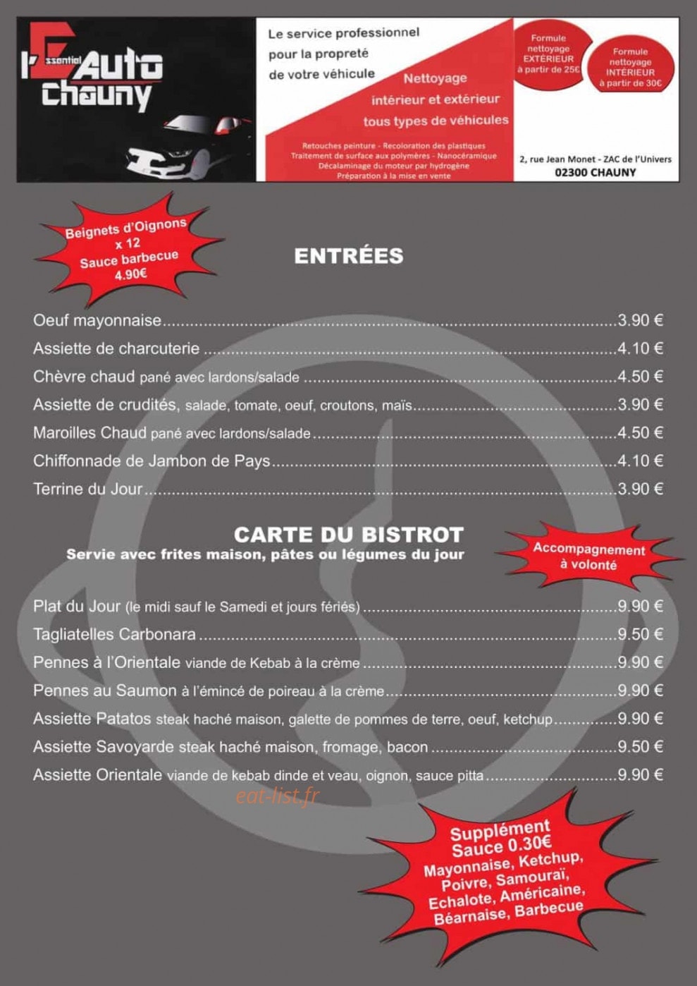 Le Bistrot — carte page 5