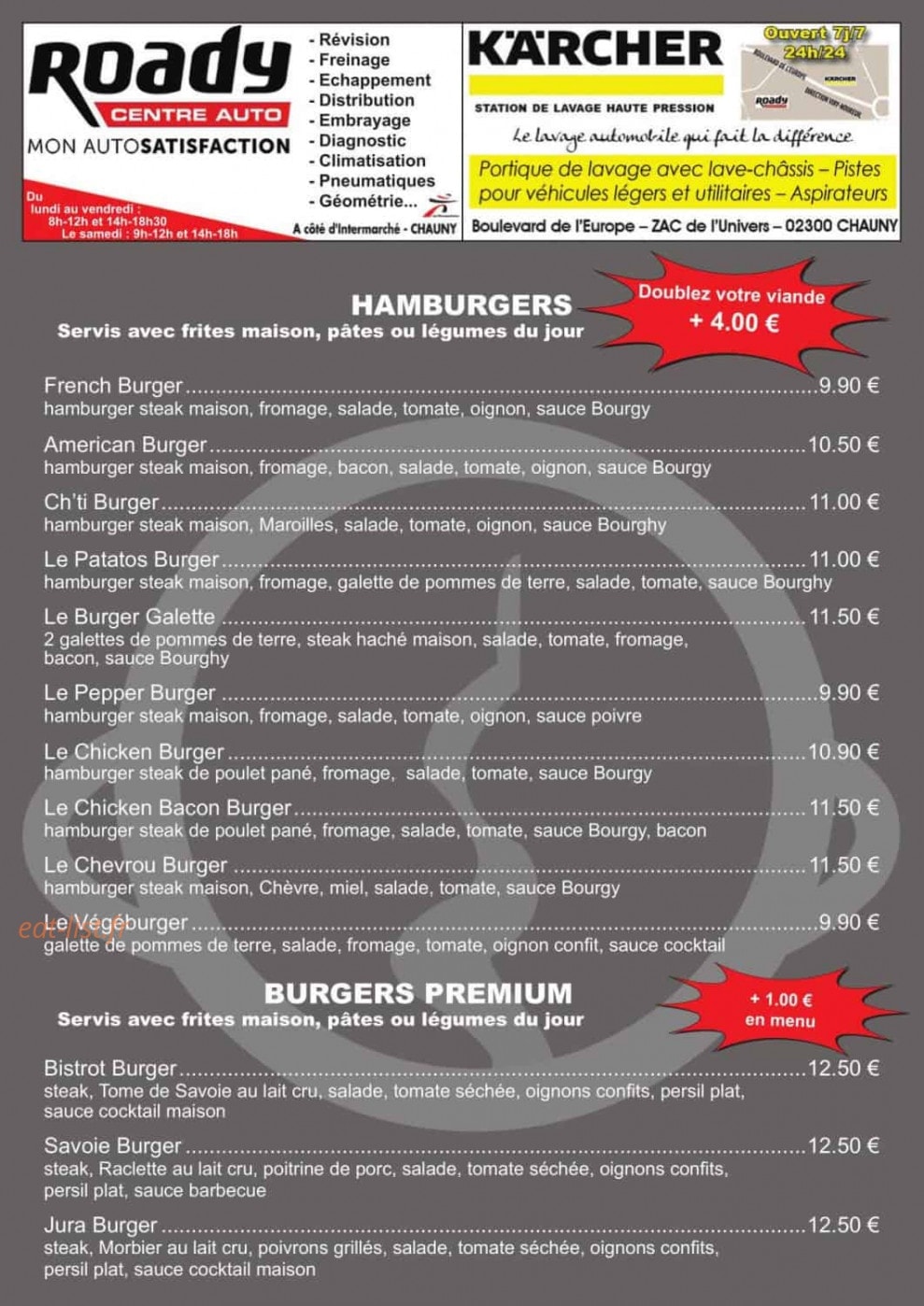 Le Bistrot — carte page 7