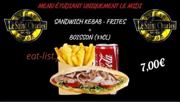Le Saint Charles Kebab — carte page 5