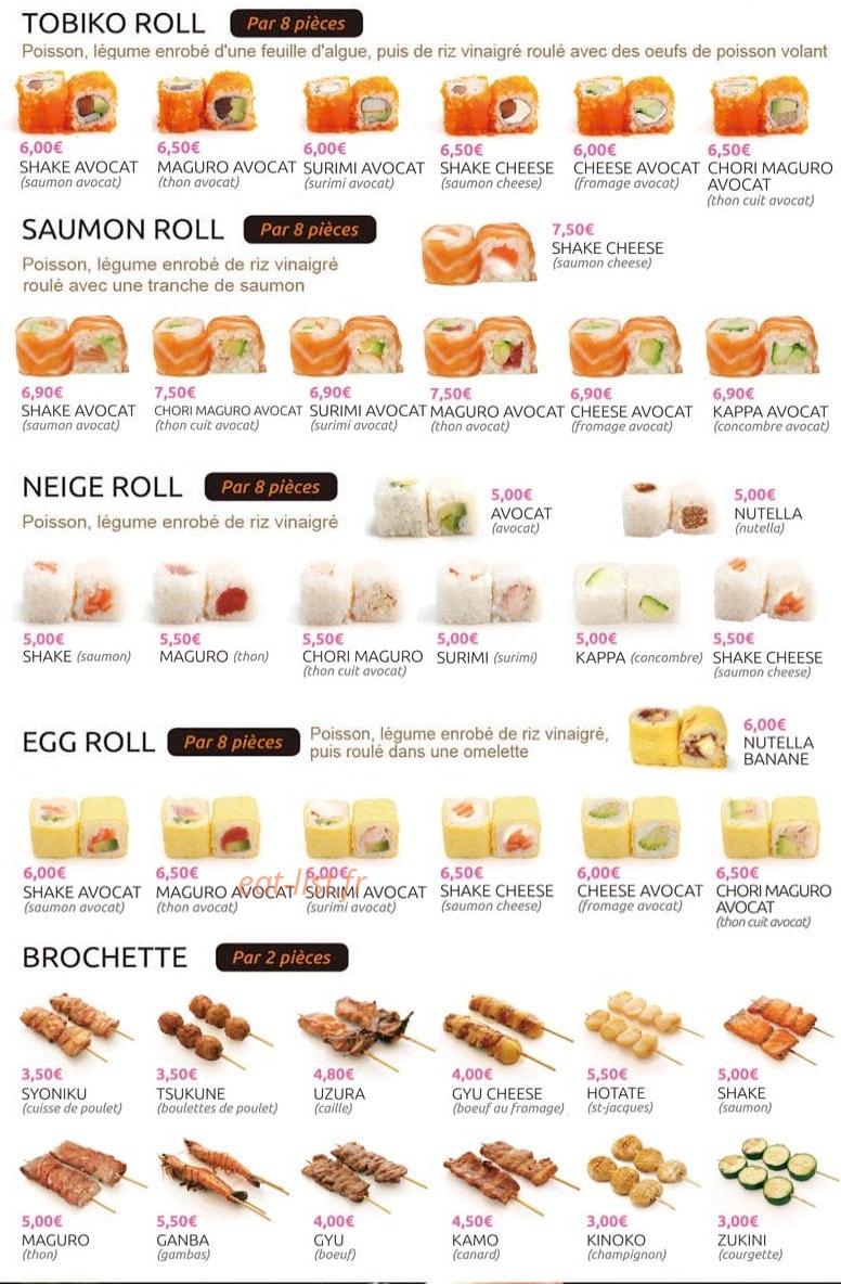 Le Sakura — carte page 2
