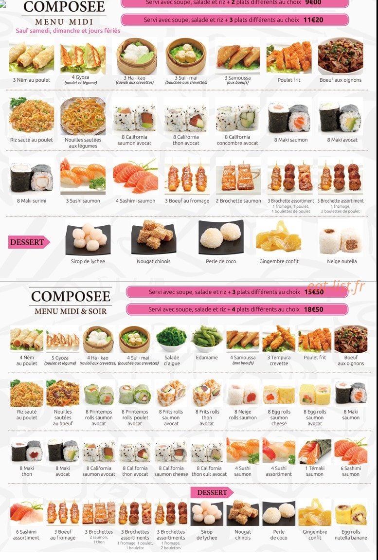 Le Sakura — carte page 6