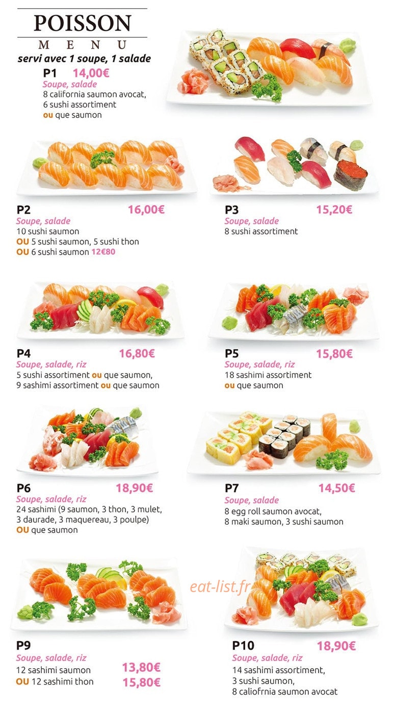 Le Sakura — carte page 9