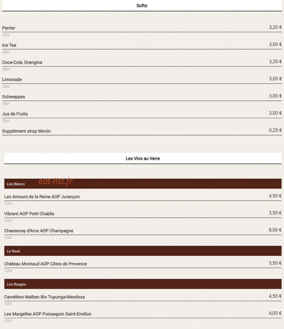 Les frères gourmets — carte page 6