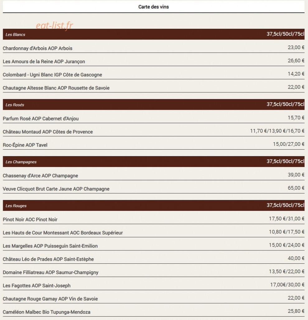 Les frères gourmets — carte page 7