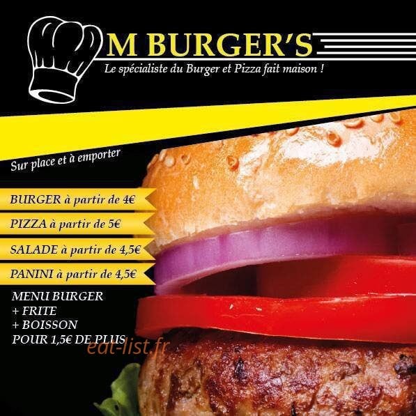 M'burger's — carte page 1