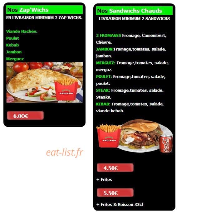 Pizza andiamo — carte page 8