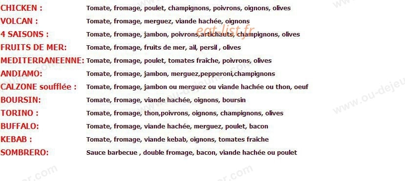 Pizza andiamo — carte page 3