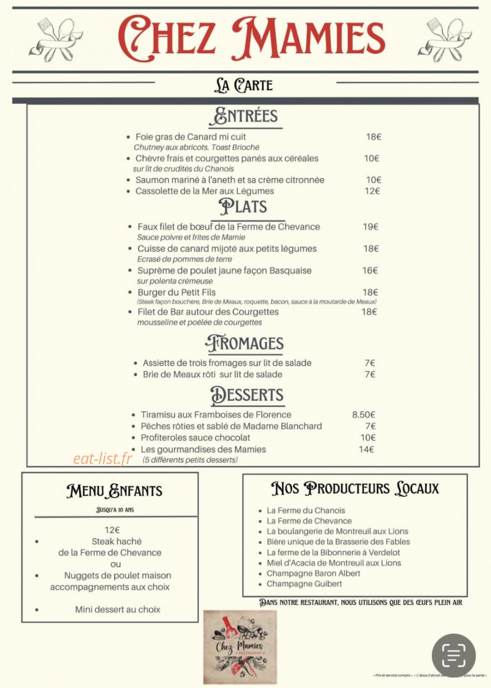 Chez mamies — carte page 1