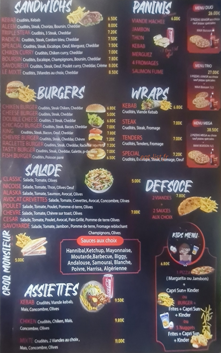 ALEEM PIZZA — carte page 2