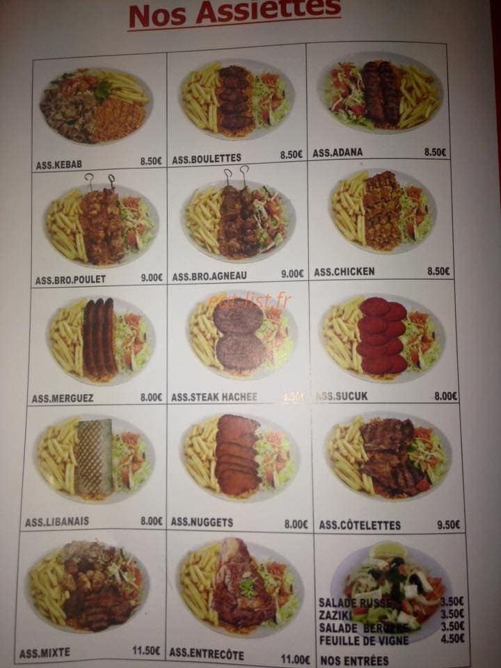 Anizy Kebab — carte page 2