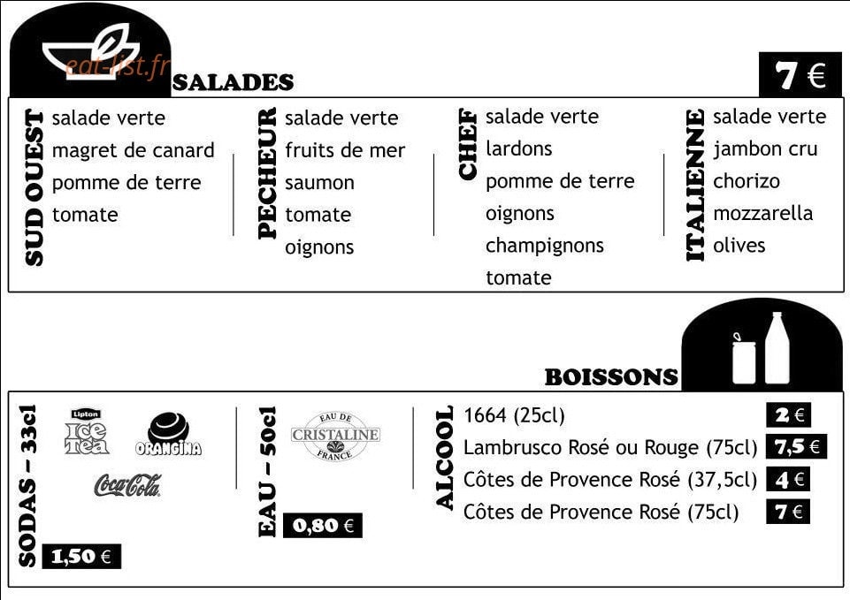 Pizza Feu de Bois — carte page 2