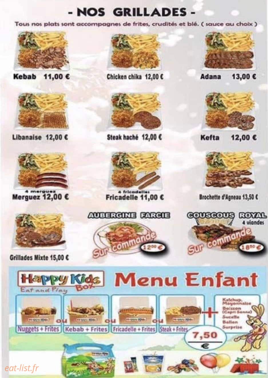 Istanbul kebab — carte page 2
