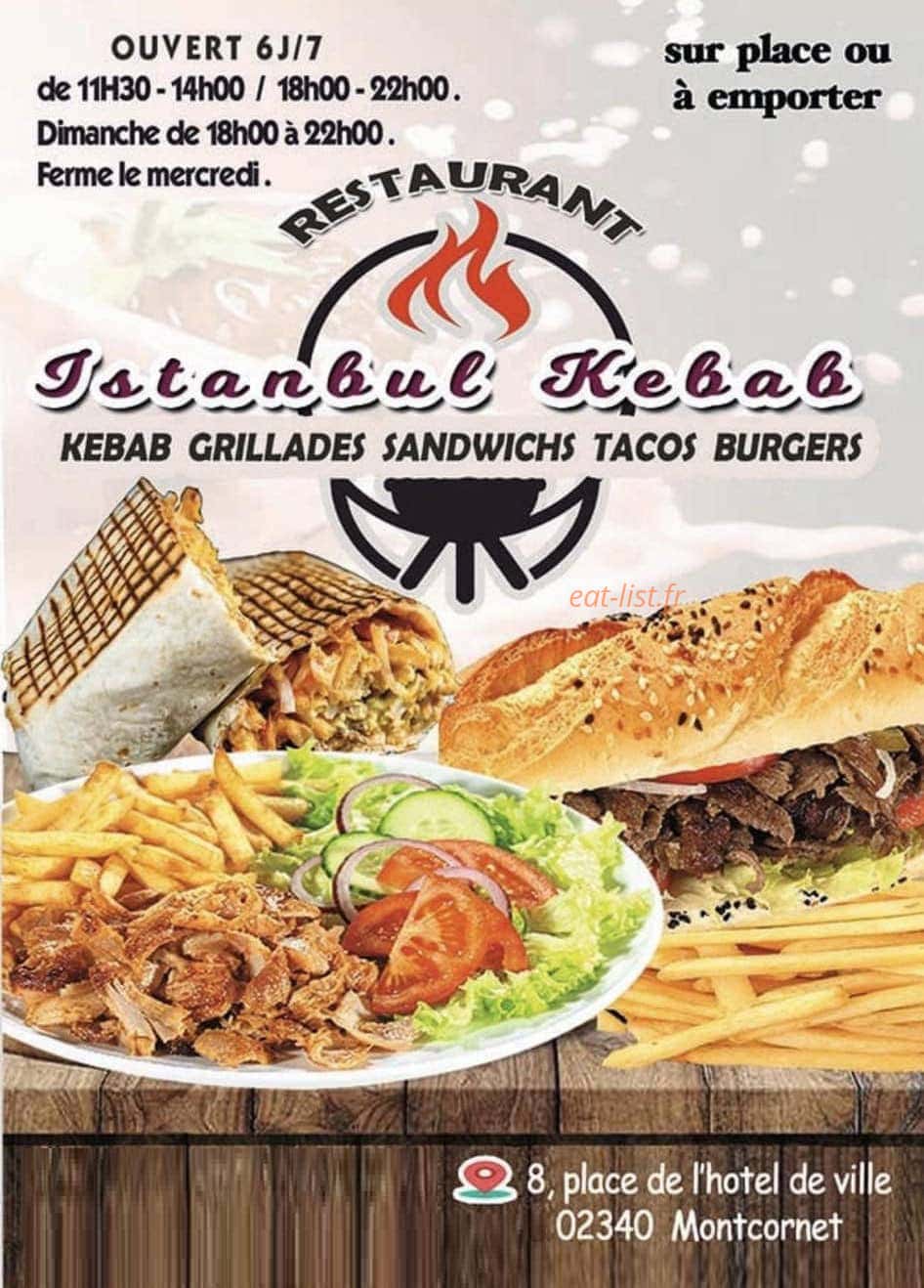 Istanbul kebab — carte page 1