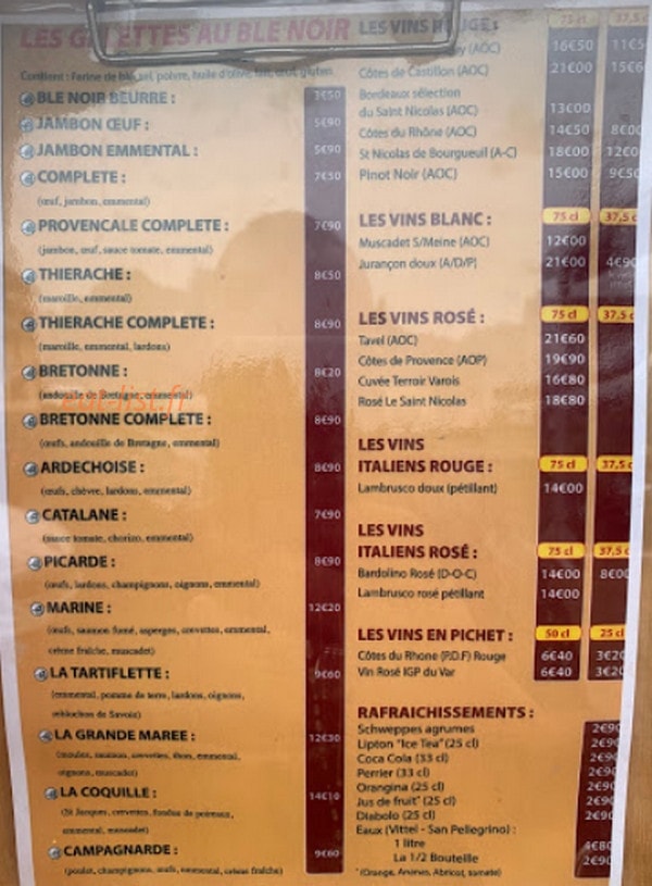 Le Saint Nicolas — carte page 2