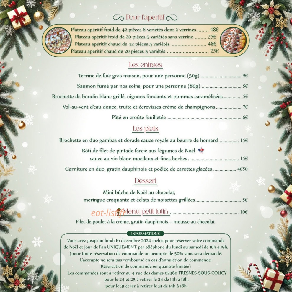 La Boutique — carte page 1