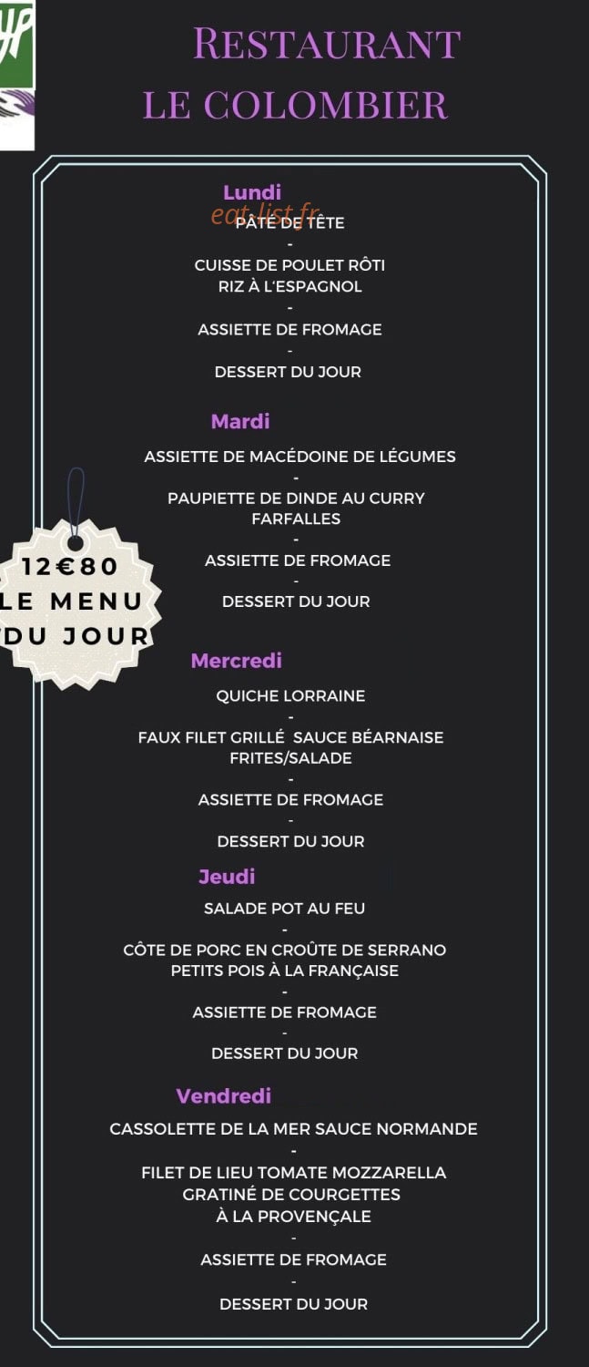 Le Colombier — carte page 1