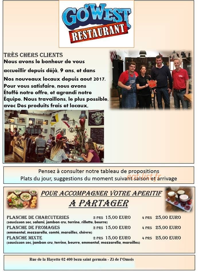 Go'West — carte page 1