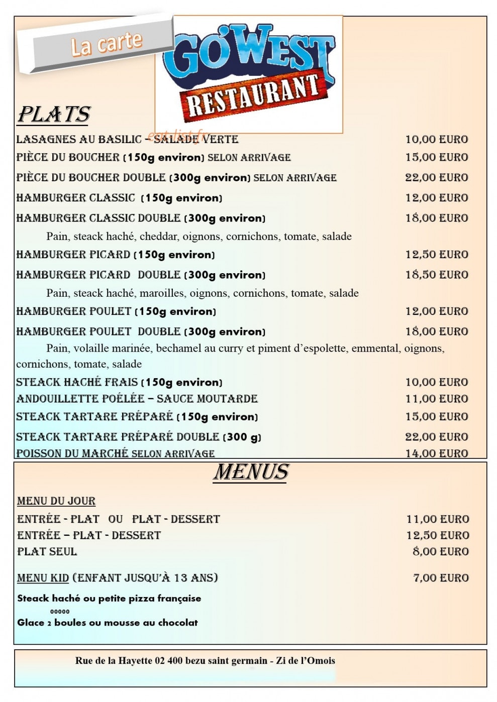 Go'West — carte page 4