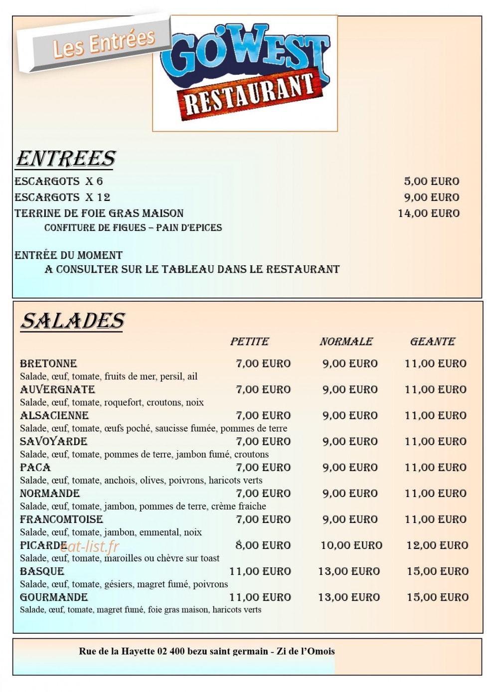 Go'West — carte page 3