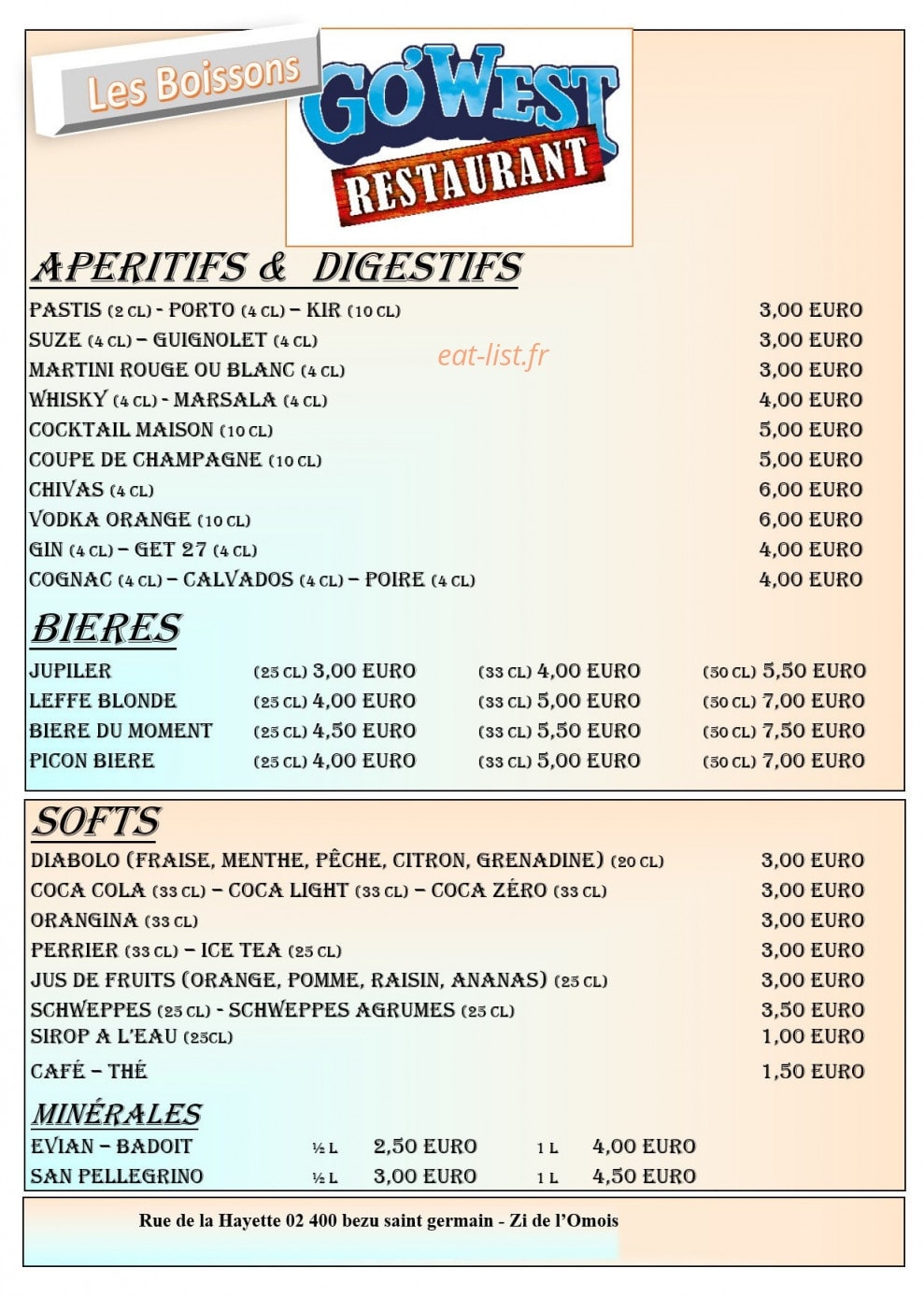 Go'West — carte page 2