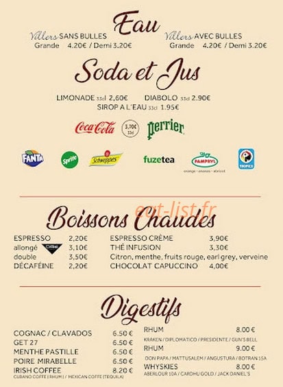 Chez Mado — carte page 2