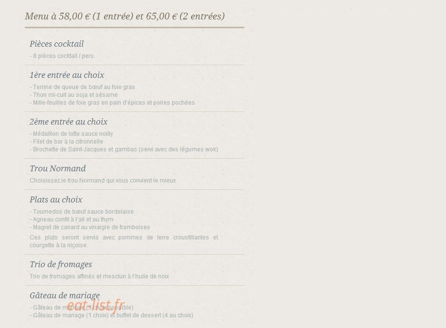 Cuisin'Art Traiteur — carte page 3