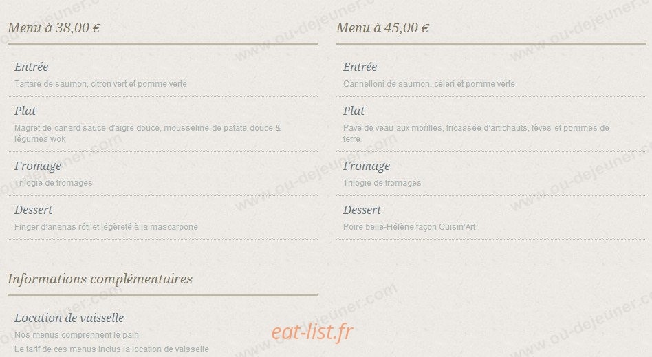 Cuisin'Art Traiteur — carte page 6