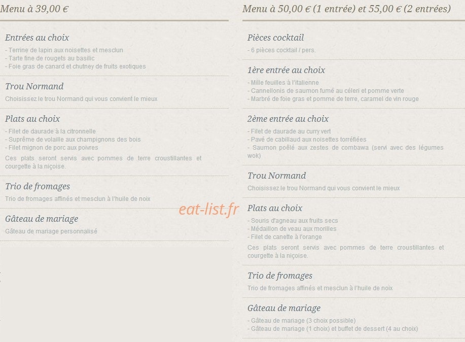 Cuisin'Art Traiteur — carte page 8