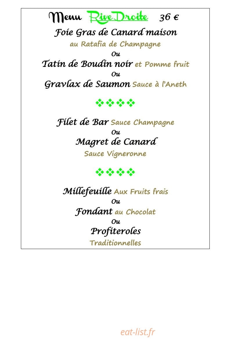 L'Adresse Rive Droite — carte page 4