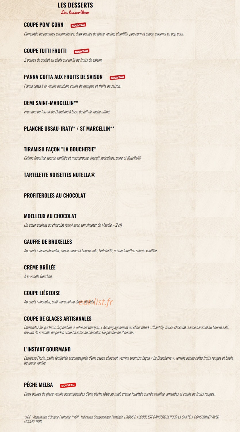La Boucherie — carte page 7