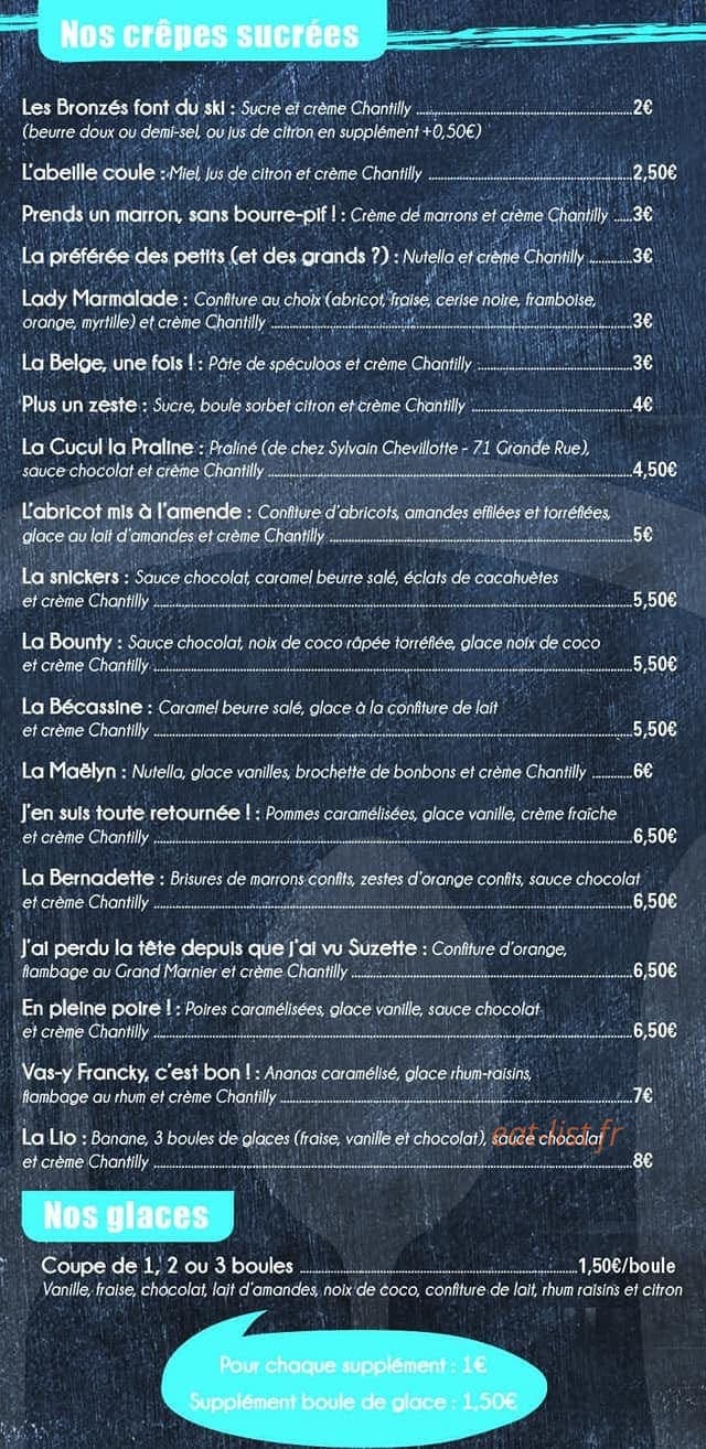 La Crêpe Rit ! — carte page 2