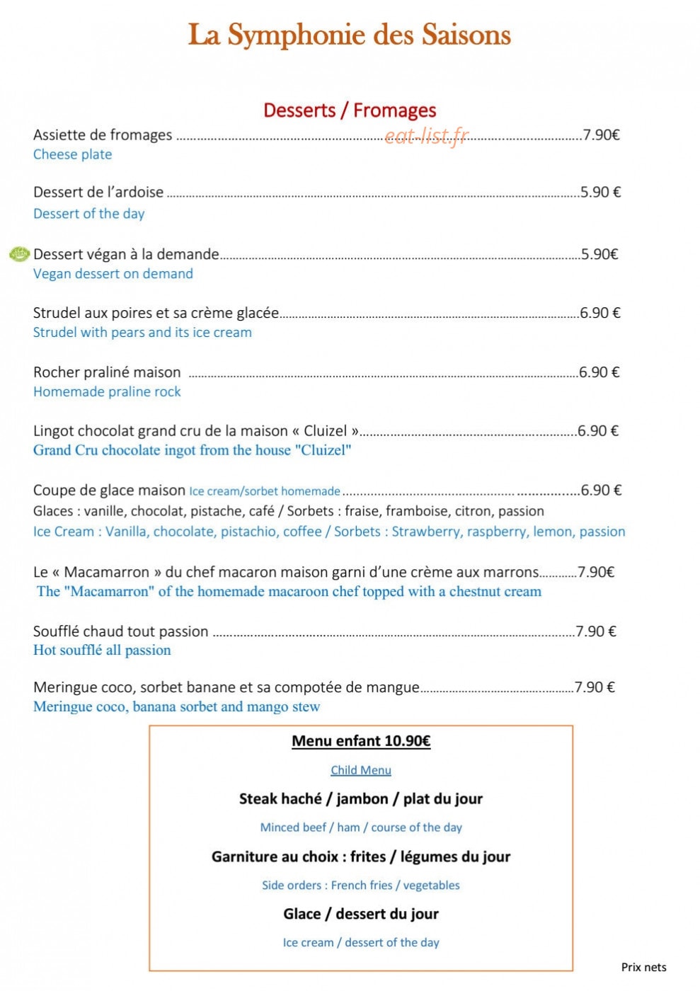 La Symphonie des Saisons — carte page 3