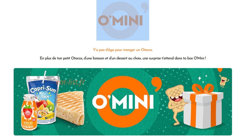 O'Tacos — carte page 3