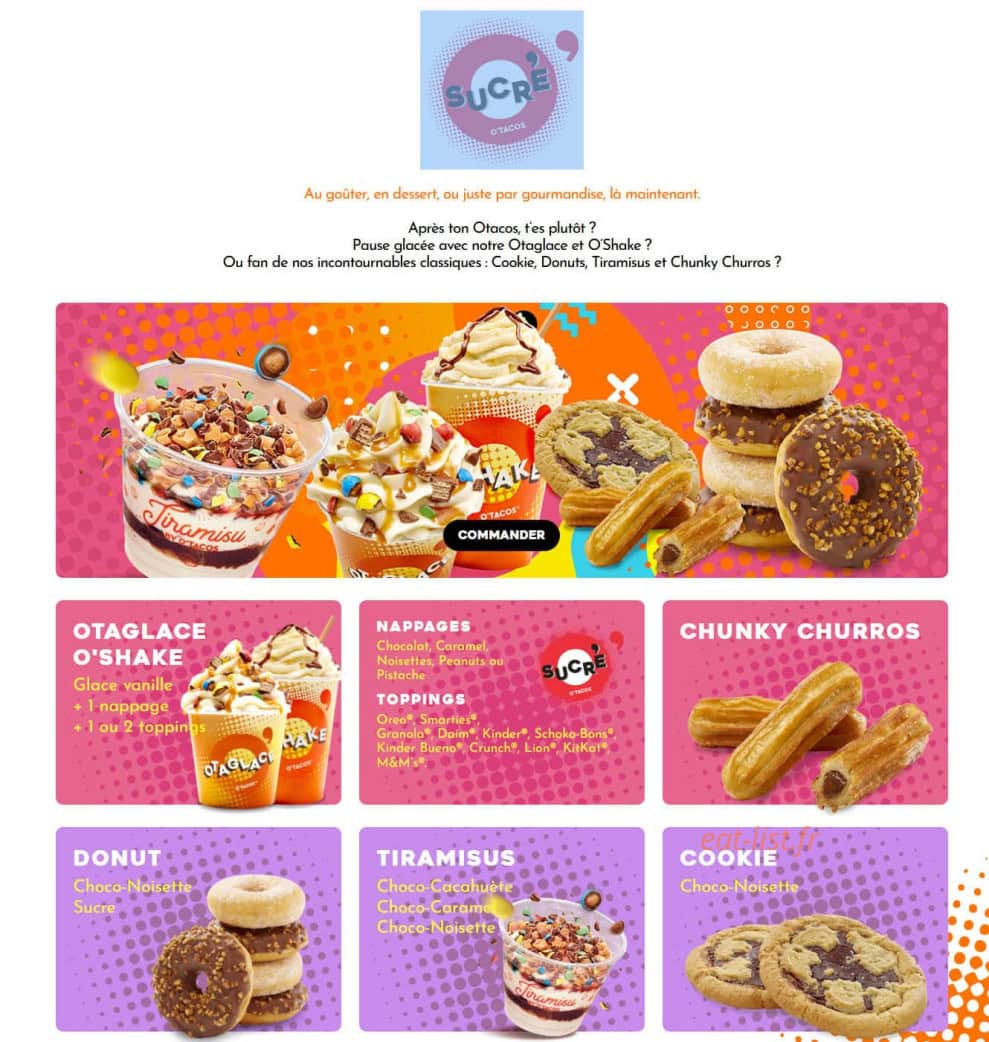 O'Tacos — carte page 2