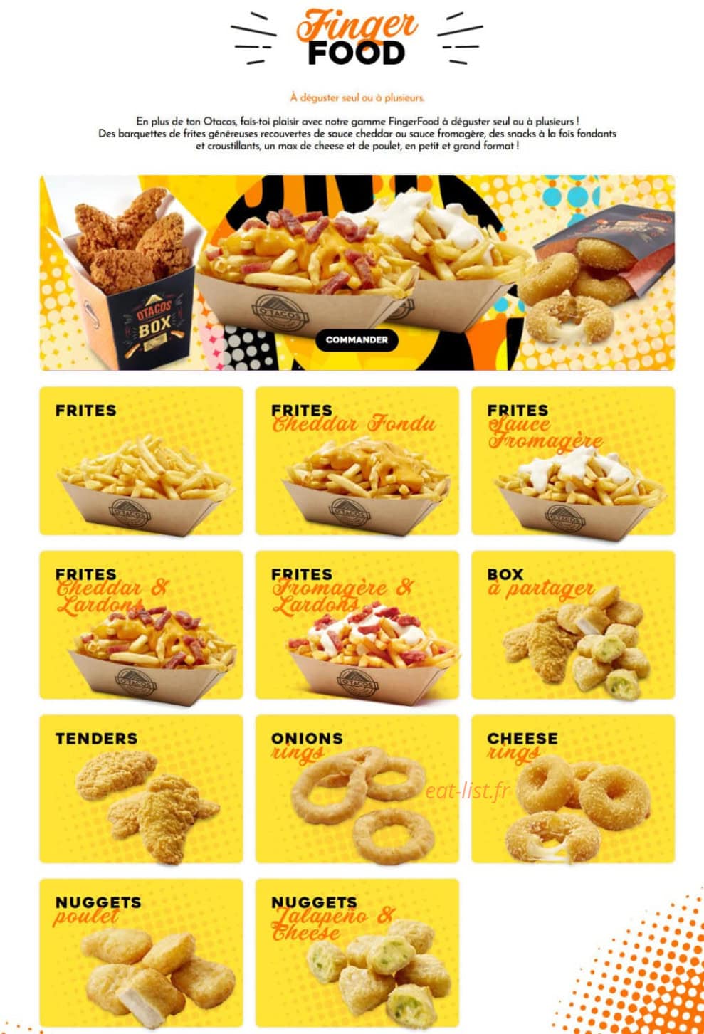O'Tacos — carte page 1