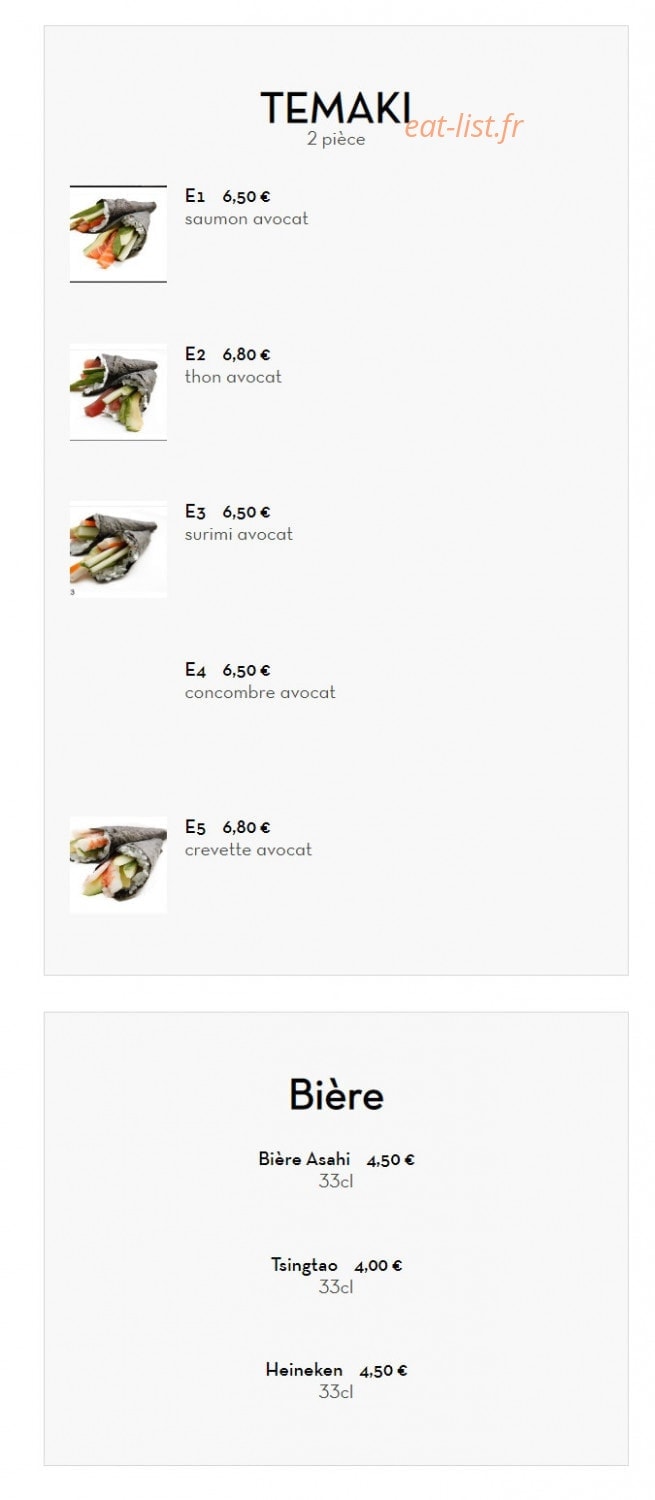 Okasushi — carte page 9