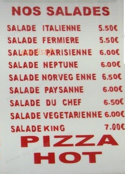 Pizza hot — carte page 3